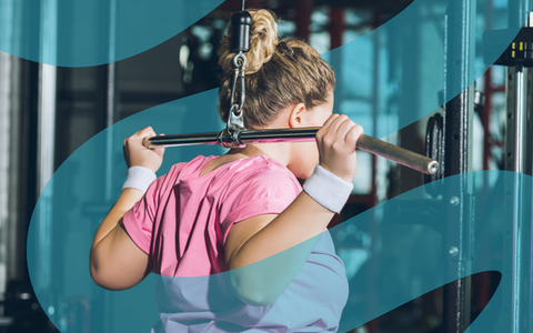 Woman working out in the gym