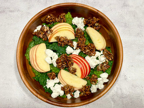 Kale Apple Salad with Pumpkin Seed Clusters Recipe