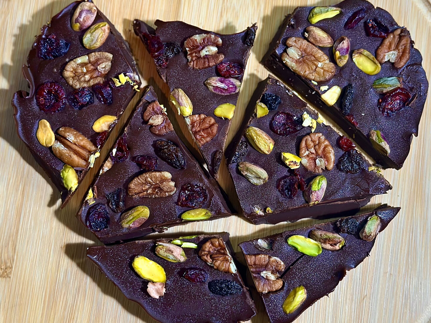 Homemade Cranberry Dark Chocolate Bark