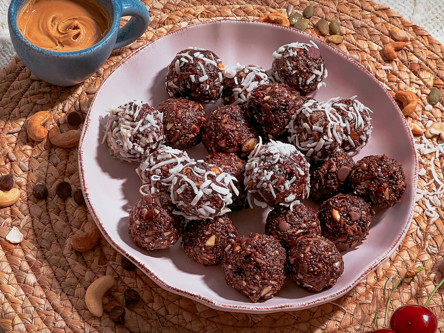 Sweet and Strong: Iron-Rich Chocolate Cherry Energy Balls