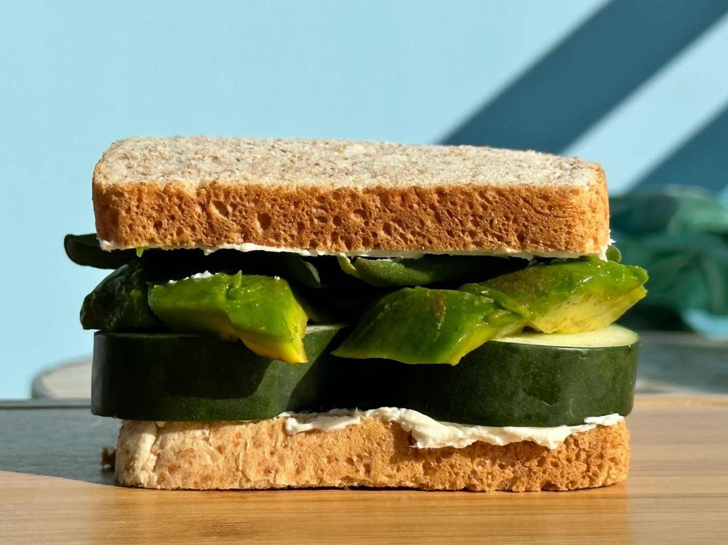 Healthy Cucumber Avocado Sandwich